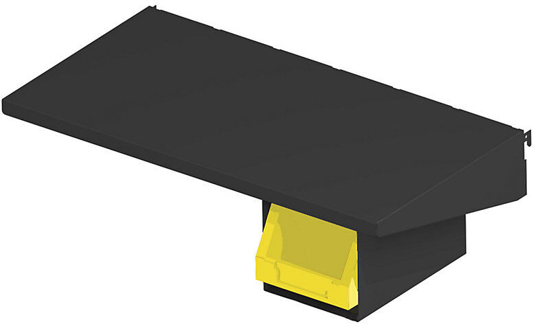 Boxhalterung QUICK ON, HxBxT 153 x 154 x 231 mm, tiefschwarz Axelent