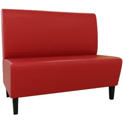 BIG Möbel GmbH Gastro Sitzbank Paris | 200 cm breit | Kunstleder Rot | Glatt | Dinerbank