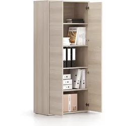 Aktenschrank BLOCK, 2 Türen, 800 × 400 × 1748 mm, Eiche natur