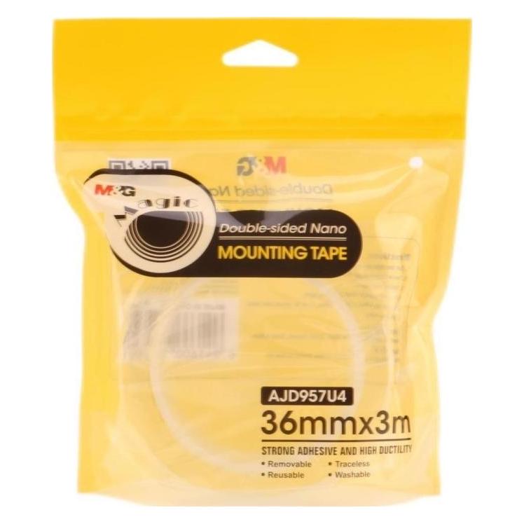M & G Montageband Nano Tape doppelseitig transparent 36 mm 3 m (36 mm) (HAPP0608)