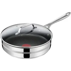 Tefal JAMIE OLIVER Cook Smart Schmorpfanne 25cm (E3103334), Edelstahl, Antihaftbeschichtung - PTFE, Pfanne + Kochtopf, Silber