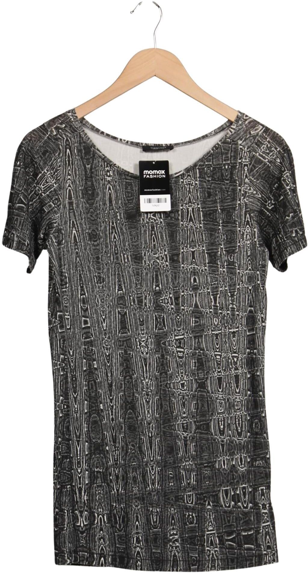 Turnover Damen T-Shirt, Grau, Gr. S, kein / Etikett - Second Hand