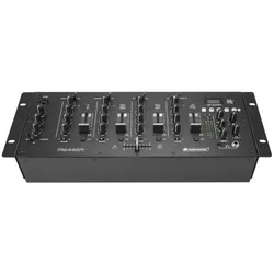 Omnitronic PM-444Pi 4-Kanal-DJ-Mixer mit Player & USB-Interface (Clubmixer), Mischpult, Schwarz