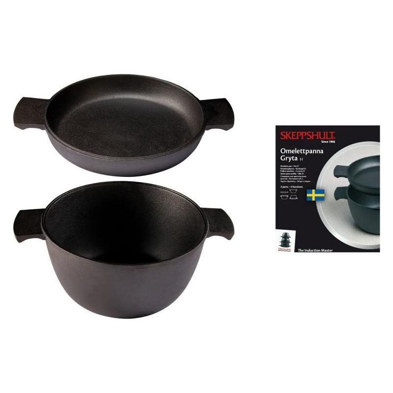 Skeppshult Gusseisen Set Topf und Pfanne 23 cm (0610-1)