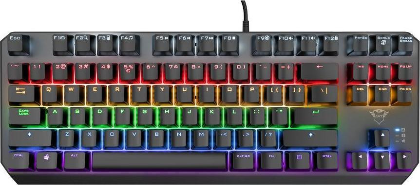 Trust GXT 834 Callaz Mechanisch Gaming Toetsenbord met LED-verlichting, USB, QWERTY, Zwart