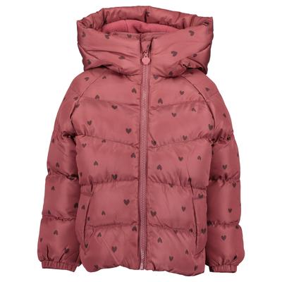 Winterjacke BLUE SEVEN "Winterjacke", Mädchen, Gr. 116, rosa (3650, wein), 100% Polyester, Basic normal, ohne Ausschnitt, gerader Abschluss, Jacken Winterjacke