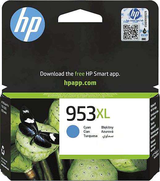 Cartucho de tinta - HP 953XL, F6U16AE, Cian