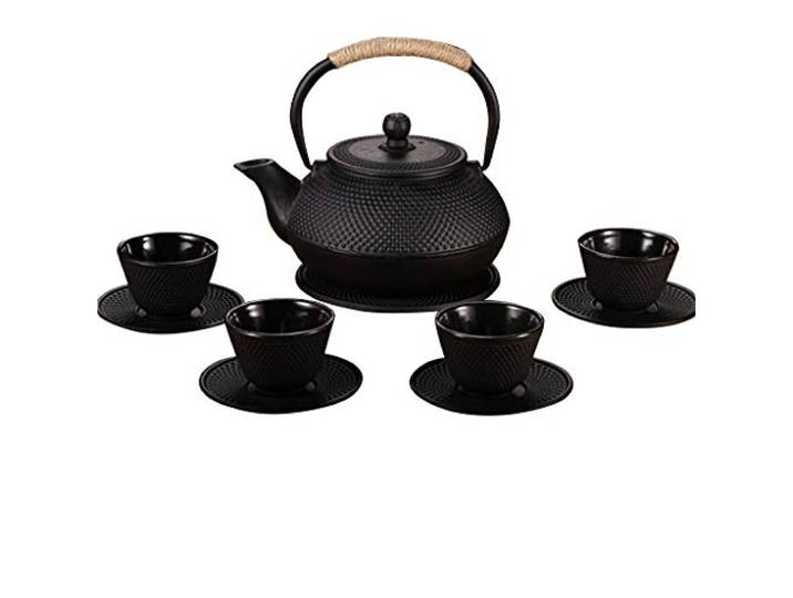 Gusseisen-Teekanne, Mit Edelstahl-Infuser Für Loseblatt-Tee Und Teebeutel, Gusseisen-Teekessel,P,900ML