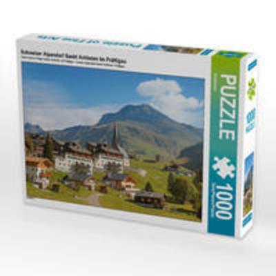 CALVENDO Puzzle Schweizer Alpendorf Sankt Antönien im Prättigau | 1000 Teile Lege-Größe 64x48cm Foto-Puzzle für glückliche Stunden