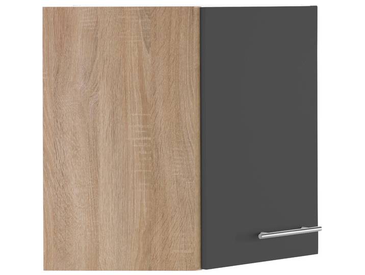 Eckhängeschrank OPTIFIT Kalmar , grau (anthrazit), B:60cm H:58cm T:35cm, Schränke, Eckhängeschrank