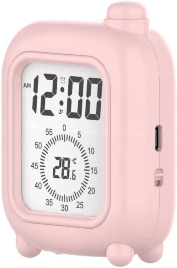 INF Petit Réveil Valise Rechargeable avec Minuteur Visuel pour Étude Concentrée Rose