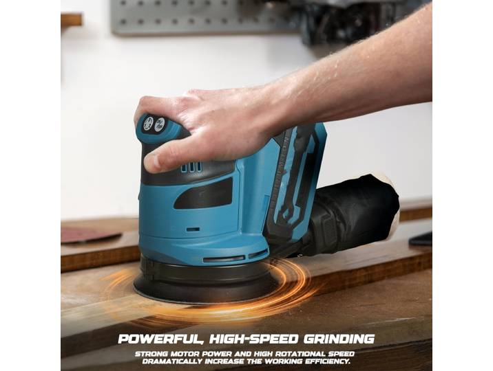 Ponceuse orbitale sans fil 125mm, polissage électrique des métaux, meulage, ponceuse à bois, polisseuse de voiture pour broche Makita