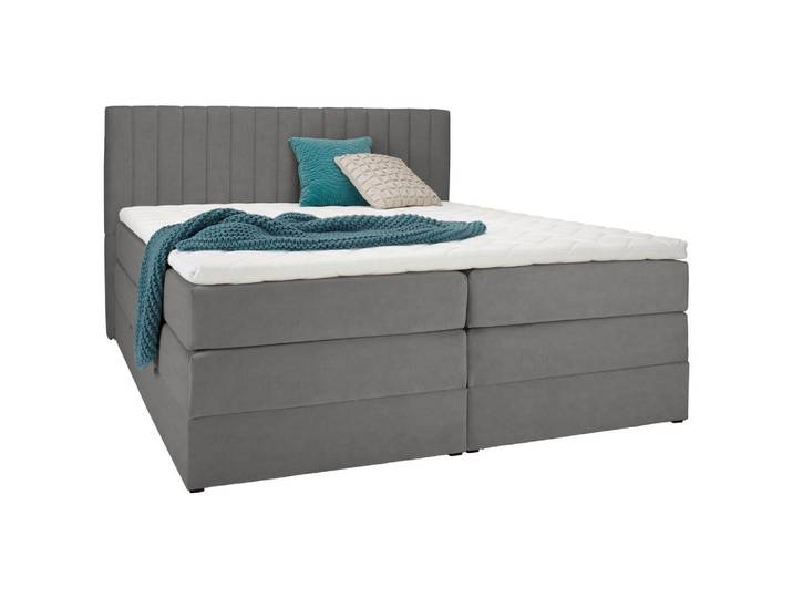 Boxspringbett Simon in Hellgrau ca. 180x200cm