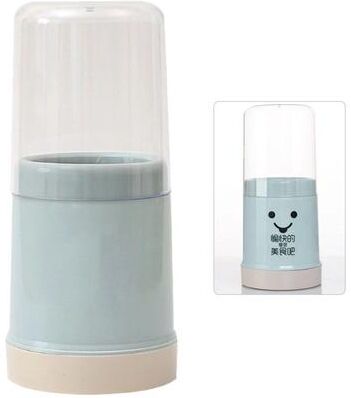 Inspired Living Cute Covered Chopsticks Holder With Drain Tray Kitchen Utensil Organizer blue