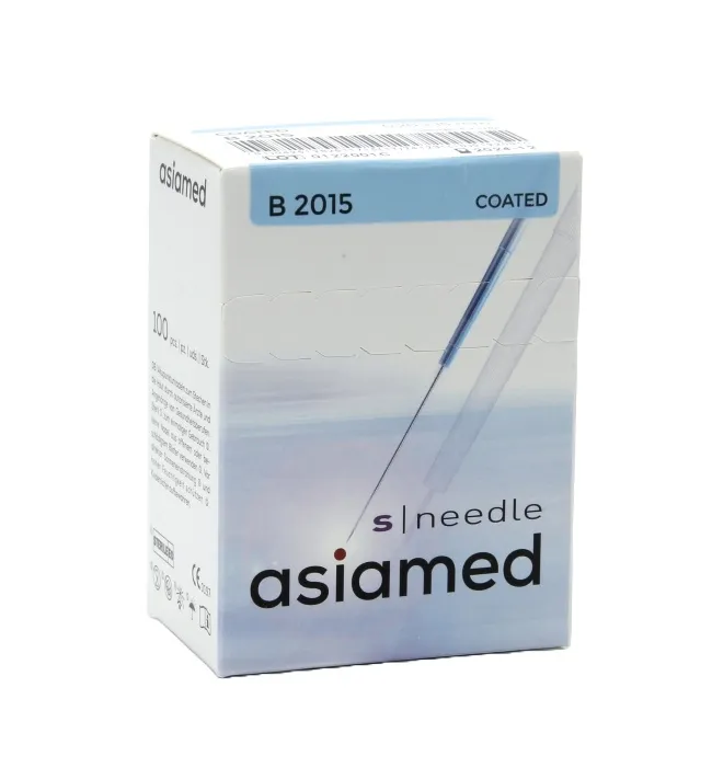 asiamed Akupunkturnadeln S|Needle B-Type, KS-Griff ohne Führrohr (100 Stück) 0,20 x 15 mm A000648