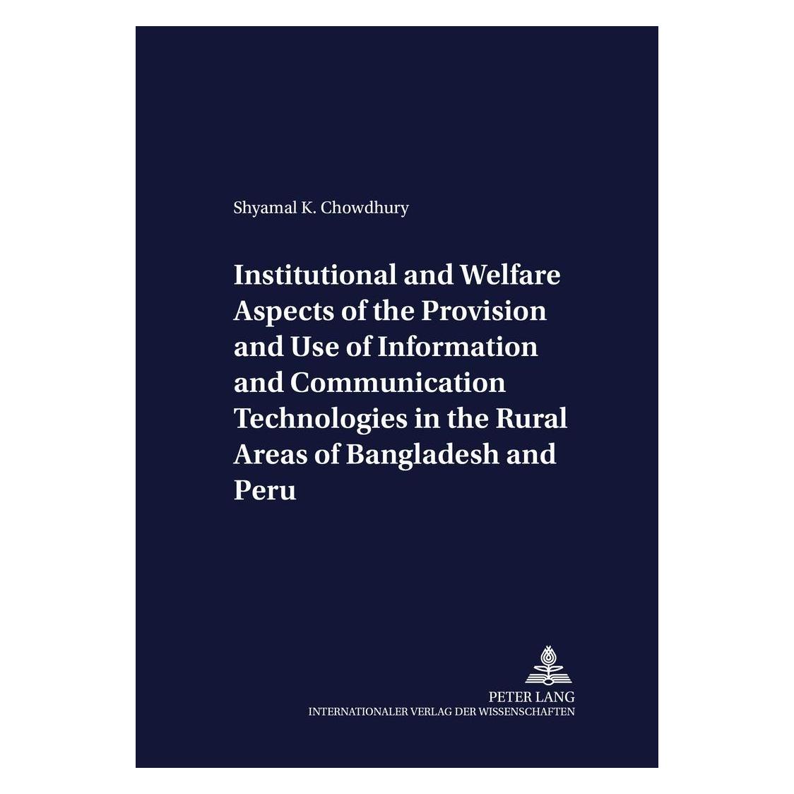 Peter Lang Chowdhury:Institutional and Welfare Asp (Englisch, Shyamal Chowdhury) (54571566)