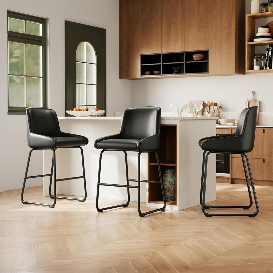 George Oliver Counter Stool with Metal Frame Black 3