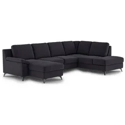 COTTA Wohnlandschaft Boom Stoff Grau Charcoal