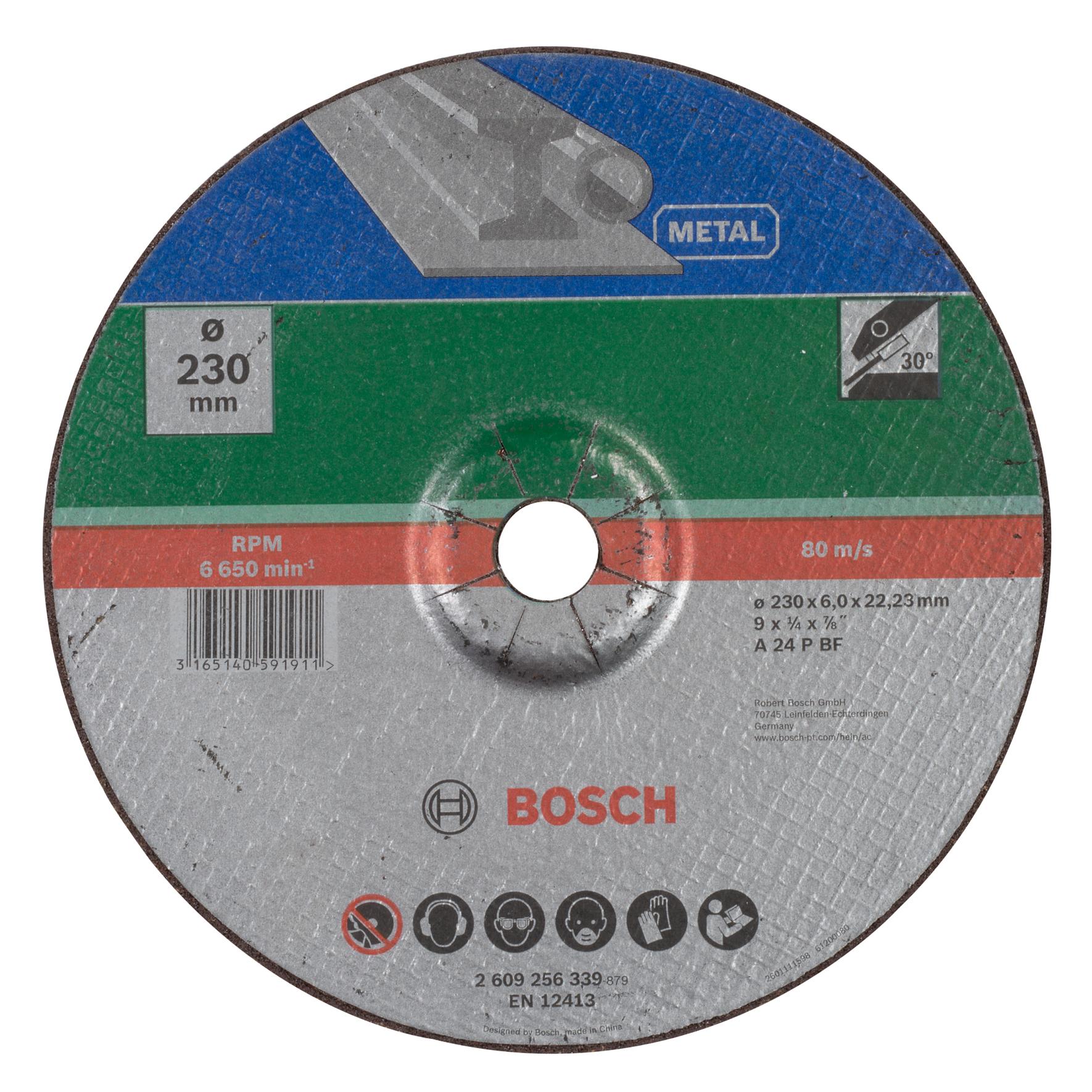Bosch Zubehör Schruppscheibe gekröpft, Metall D= 230 mm (2609256339)