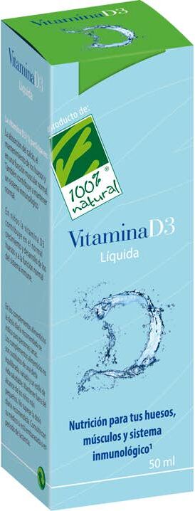 Cien por Cien Natural 100% Natural Vitamina D3 Líquida 50ml