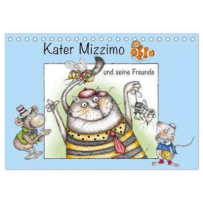 Kater Mizzimo und seine Freunde (Tischkalender 2027 DIN A5 quer), CALVENDO Monatskalender