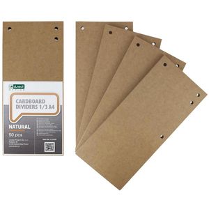 D.RECT Trennstreifen 111038 Duo, braun, 300g/m² Karton, 23,5 x 10,5 cm, 50 Stück