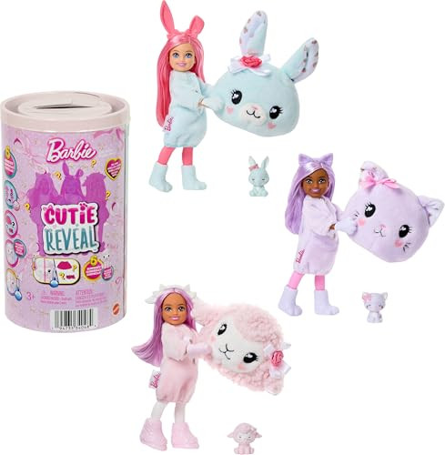 Barbie Cutie Reveal Troetelbeertjes Chelsea kleine pop met accessoires serie 2 JGH75