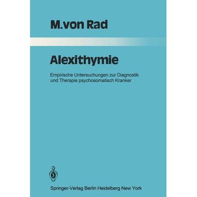 Alexithymie, Taschenbuch von M. v. Rad, Springer Berlin, 978-3-642-81981-0