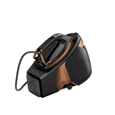 GRUNDIG Dampfbügelstation "SIS 9180, 8 Bar Dampfdruck", schwarz, Dampfbügelstationen, 1,8 Liter abnehmbarer Wassertank, Automatische Entkalkung