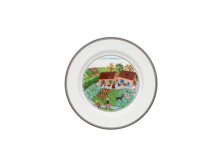 Brotteller VILLEROY & BOCH Brotteller Bauernhof Design Naif ø 17 cm bunt , bunt, Speiseteller, Brotteller