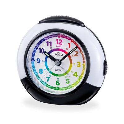 Kinderwecker ATLANTA, bunt (weiß), Wecker, Kinder, Quarzwecker, Beleuchtung, Weckwiederholung, Geschenkidee