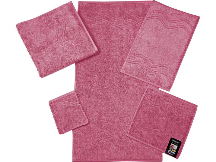 Seiftuch ROSS Cashmere feeling , lila (malve), B:30cm L:30cm, Frottier, Baumwolle, Handtücher, Seiftuch, mit Wellen-Bordüre