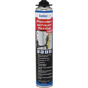 Beko Bauschaum 280 754, B2, 1K, Pistolenschaum flexibel, für Schaumpistole, schall- und wärmedämmend, 750 ml