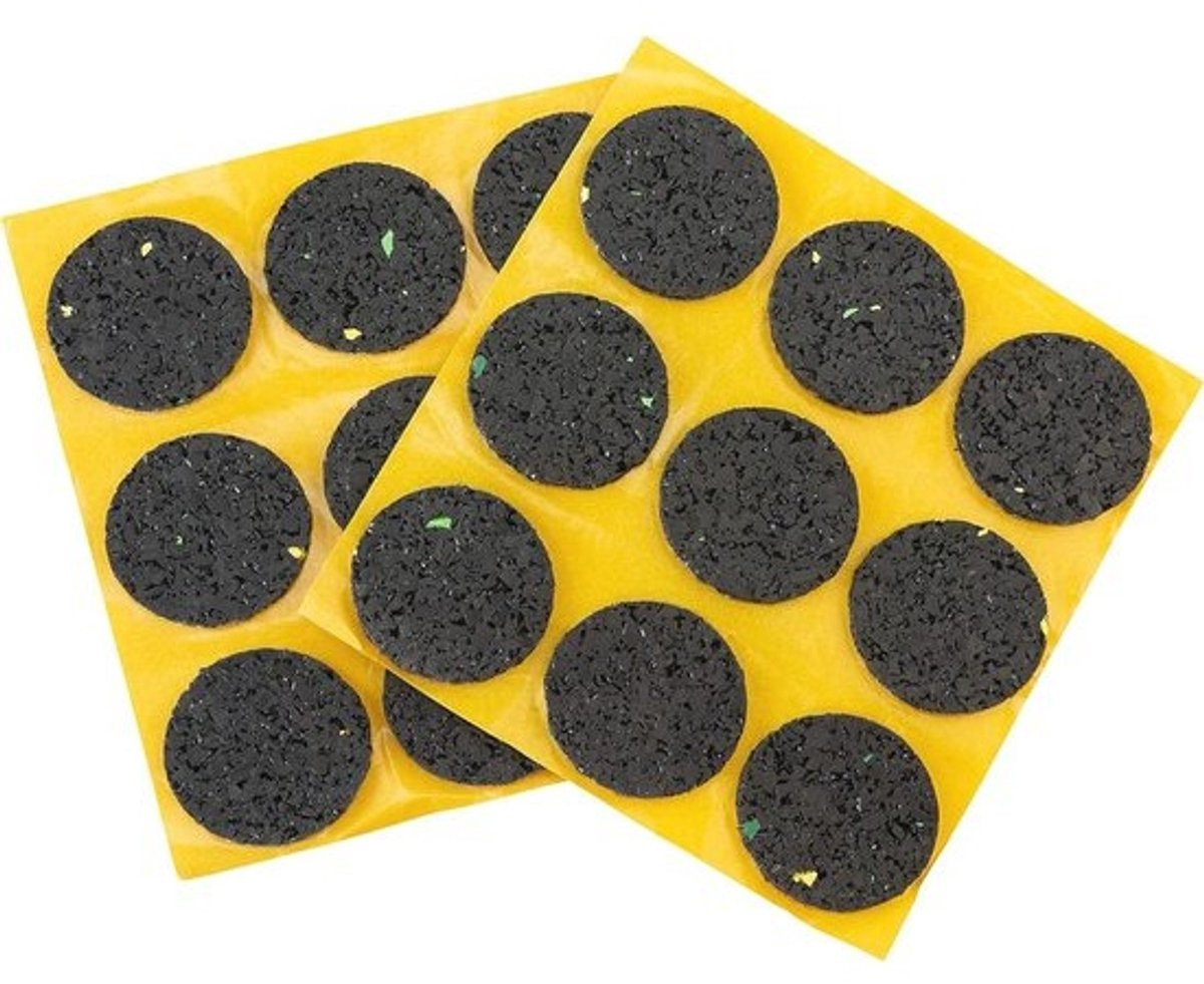 Zelfklevende antislip pads voor meubels - zwart - Ø 28 mm