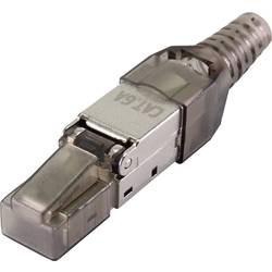 Renkforce Renkforce CAT6A Feldkonfektionsstecker RF-4538312 Stecker, gerade Polzahl Sensoren 8P8C Schwarz (transparent) 1 St.
