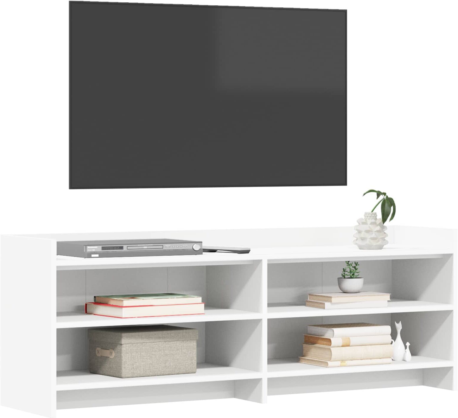 vidaXL Meuble TV 130 x 33 x 47 cm Blanc