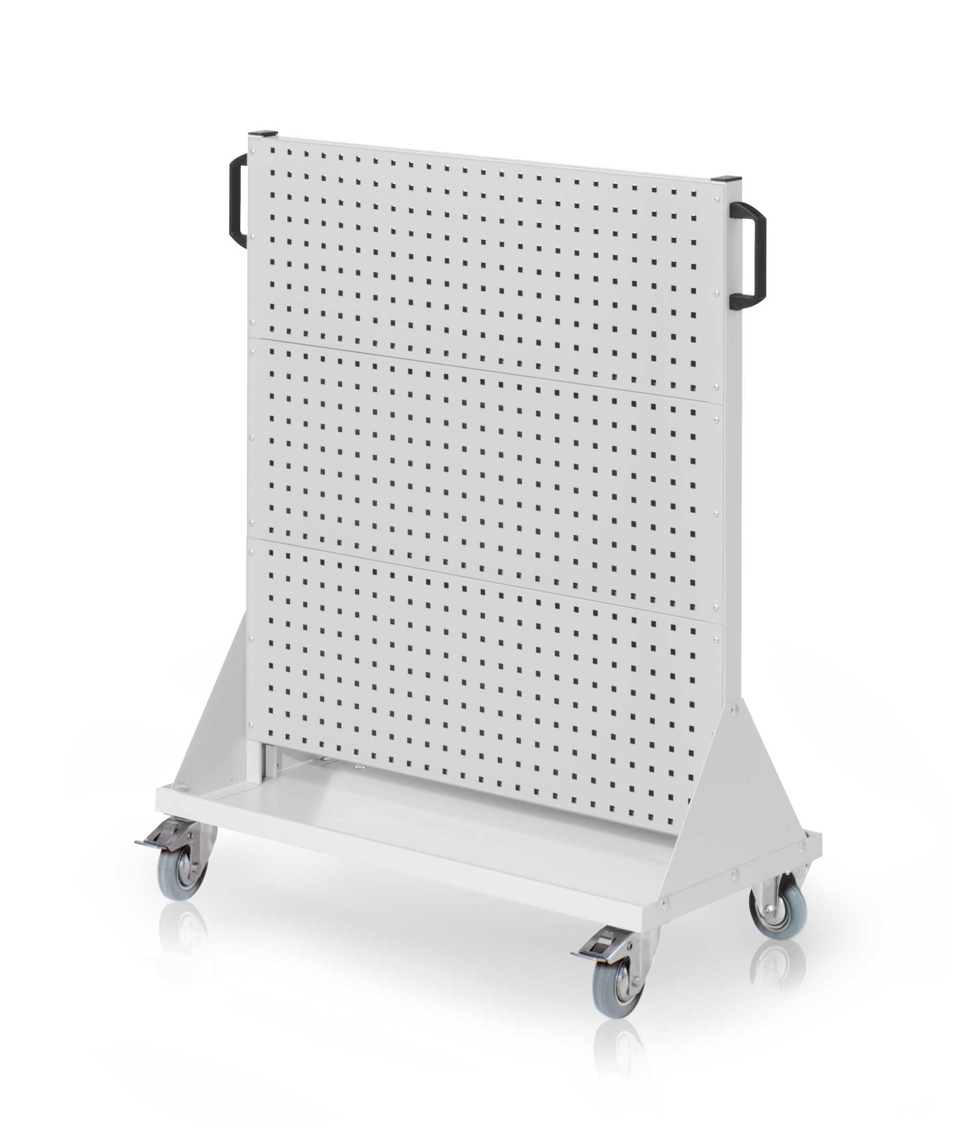 Kappes Systeme Kappes RasterMobil® mobiler Arbeitsplatzschrank Größe #3 1230x1000x500mm 6 Lochplatten - lichtgrau