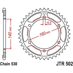 JT, Motorrad Zubehör, KETTENRAD 502 48 KAWASAKI GPZ 750 '84-88', GPZ 1100 '95-98', ZZ-R 1100 '90-01' (50248JT) (KANAL