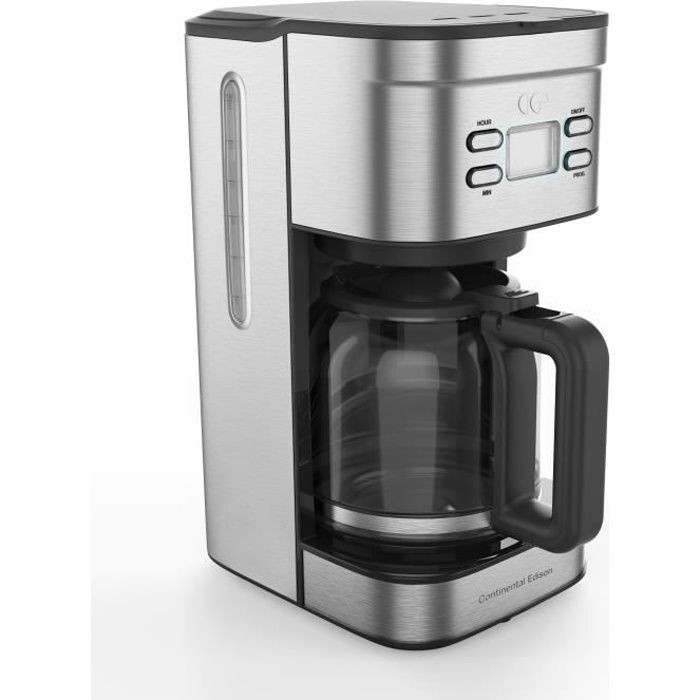 CONTINENTAL EDISON Programmeerbare filterkoffiemachine CECF12TIX, 1,25 liter, RVS