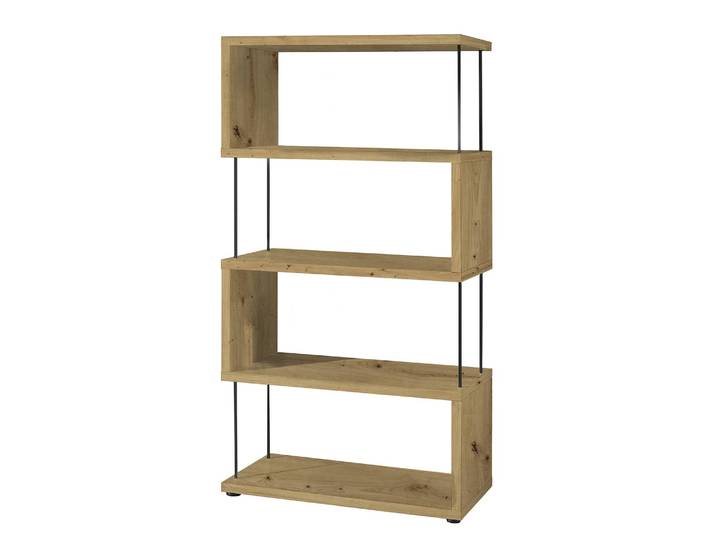Regal Ault IV Spanplatte, foliert Stäbe: Metall, lackiert Braun/Asteiche Dekor 66cm