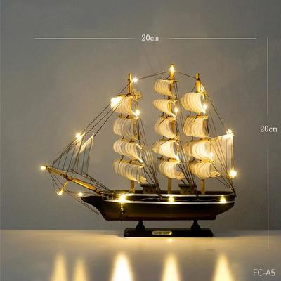 Inspired Living Mediterranean Wooden Sailboat Decor For Coastal Shelf And Nautical Table Styling black Pearl
