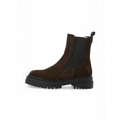 Stiefelette CA'SHOTT "Ca'Shott Ankle boots CASJOLINE", Damen, Gr. 41, Normalschaft, braun (schwarz braun), Obermaterial: 100% Leder, Schuhe Stiefelette
