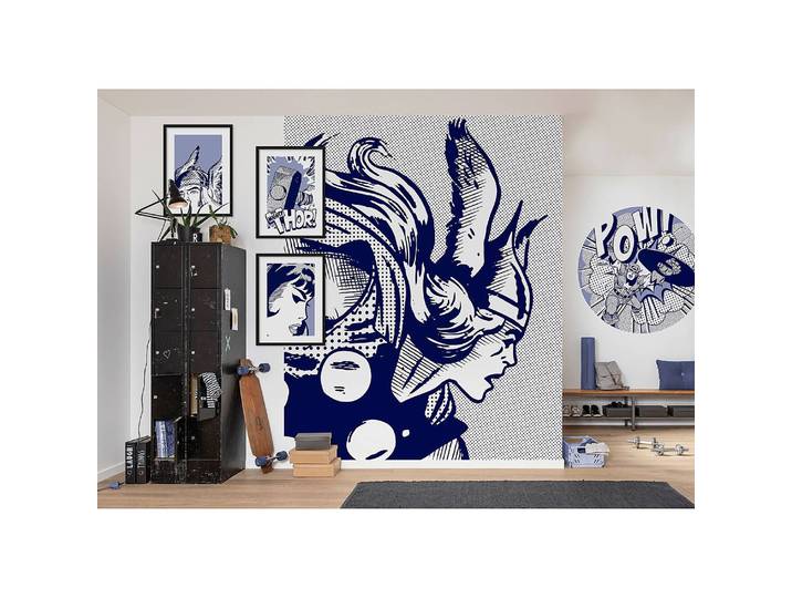 Papier peint intissé Captain Amerika Pow 125 x 125 x 0cm