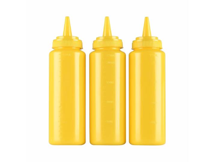 ProChef Quetschflasche Gelb 236ml 3er Set – Diverse Gastro Küchenutensilien