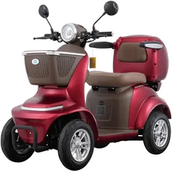 Econ-Way E-Seniorenmobil Lunar SC PREMIUM, Bleigel, 4-Rad 1000W Bordeaux