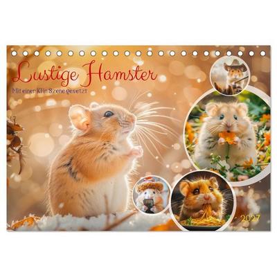 Lustige Hamster (Tischkalender 2027 DIN A5 quer), CALVENDO Monatskalender