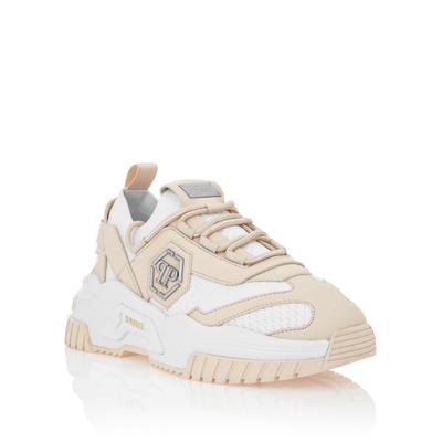 Sneaker PHILIPP PLEIN "Predator", Herren, Gr. 39, Normalschaft, beige (0106, weißbeige), Schuhe Sneaker