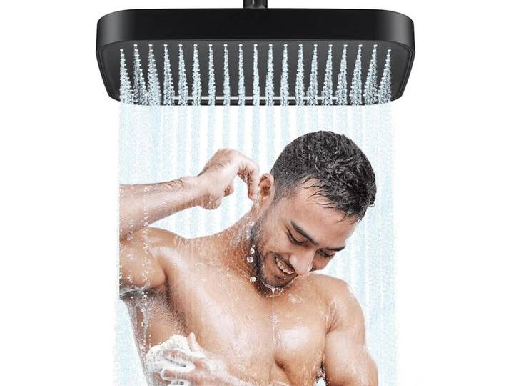 Duschkopf Regendusche 2 Duschmodi 12 Zoll Schwarz ABS-Kunststoff