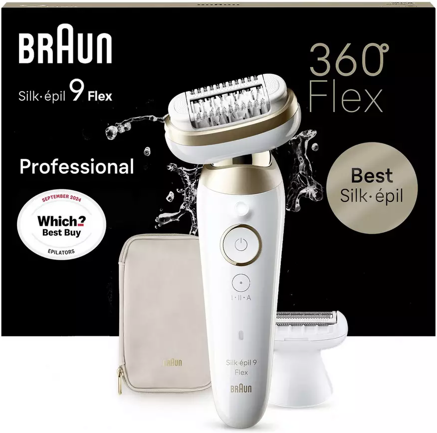 Braun Silk-epil 9 Flex 9-041 3D Wet & Dry Cordless Epilator, New