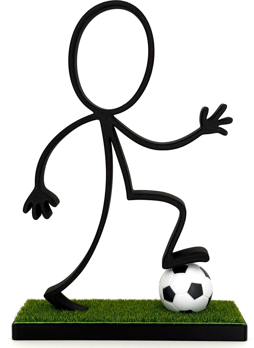 Stickyman Voetballer kunstgrasvoetstuk zwart 1 cm